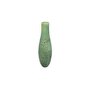 Vintage Green Ceramic Vines Vase